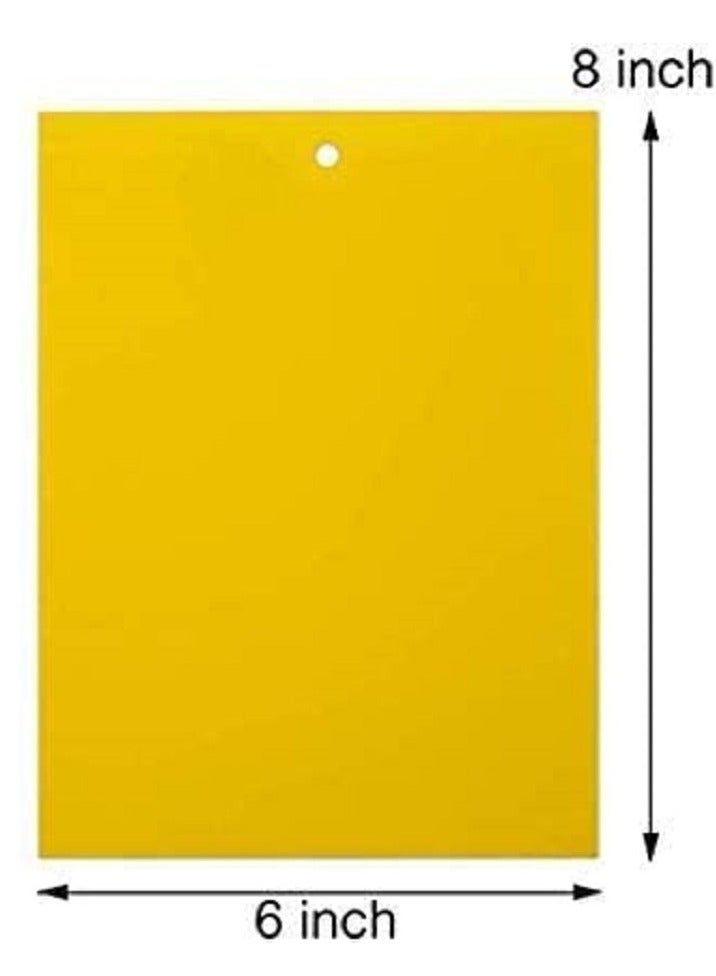 Effective Dual-Sided Yellow Gnat Sticky Traps 20-Pack Indoor Outdoor Insect Control 15x20cm with Twist Ties