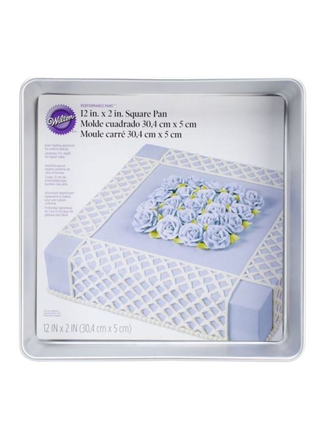 Performance Square Pan Silver 12x2inch
