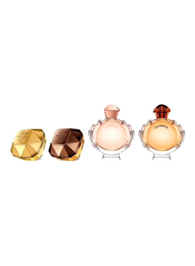 4-Piece Paco Rabanne Collection Gift Set Lady Million 10 ml, Olympea EDP 12ml