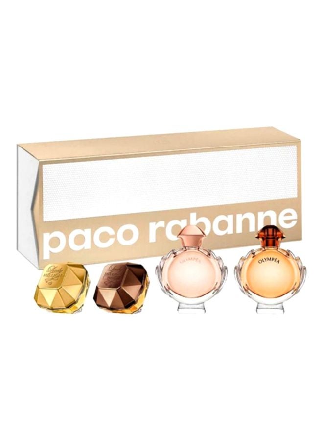 4-Piece Paco Rabanne Collection Gift Set Lady Million 10 ml, Olympea EDP 12ml