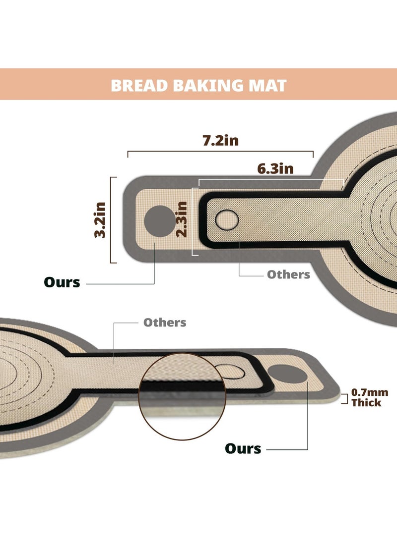 2 PCS Large Silicone Bread Sling Dutch Oven, Non-Stick & Easy Clean Reusable Silicone Bread Baking Mat with Long Handles, Easy to Transfer Sourdough Bread