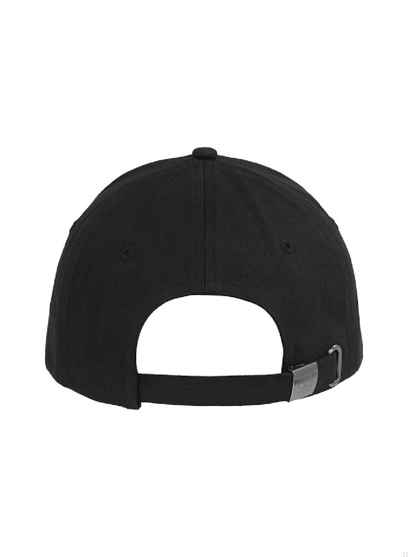 Men's Corporate Six-Panel Baseball Cap, Black - Cotton