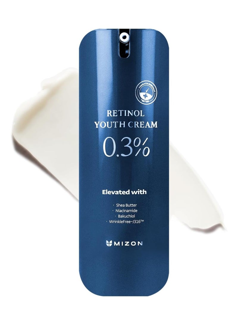 RETINOL YOUTH CREAM 26G Korean Skincare Anti Aging Retinol Cream 0 3% Formulated with Shea Butter Peptides Niacinamide Bakuchiol Radiance and Firming