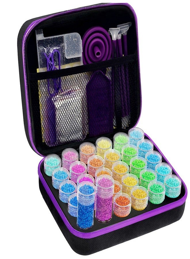 Diamond Painting Storage Containers 30 Slots Diamond Art Accessories and Tools for 5D Diamond Painting Kits Organizer Beads Rhinestones Jewelry