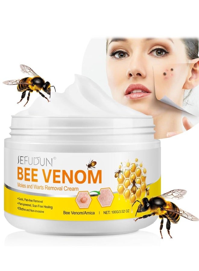 Bee Venom Moles and Wart Removal Cream Mole and Wart Cream Easy Application and No Irritation Wart and Tag Remover Bee Venom Repair Cream Wart Treatment Cream