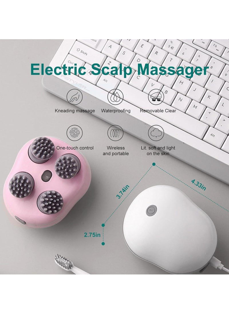 Electric Scalp Massager and Shampoo Brush for Stress Relief and Hair Growth