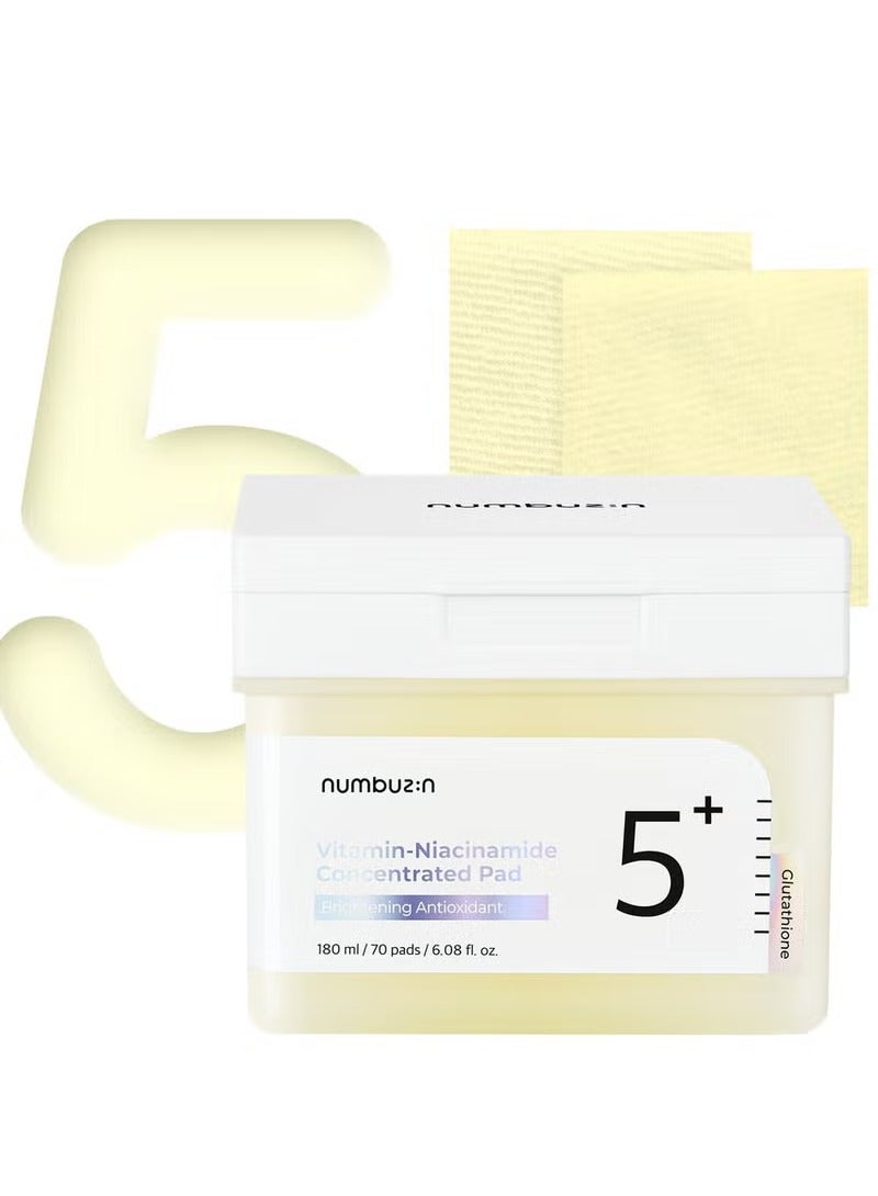 Numbuzin No.5 Vitamin-niacinamide Concentrated Pad 180ml 70 Pads