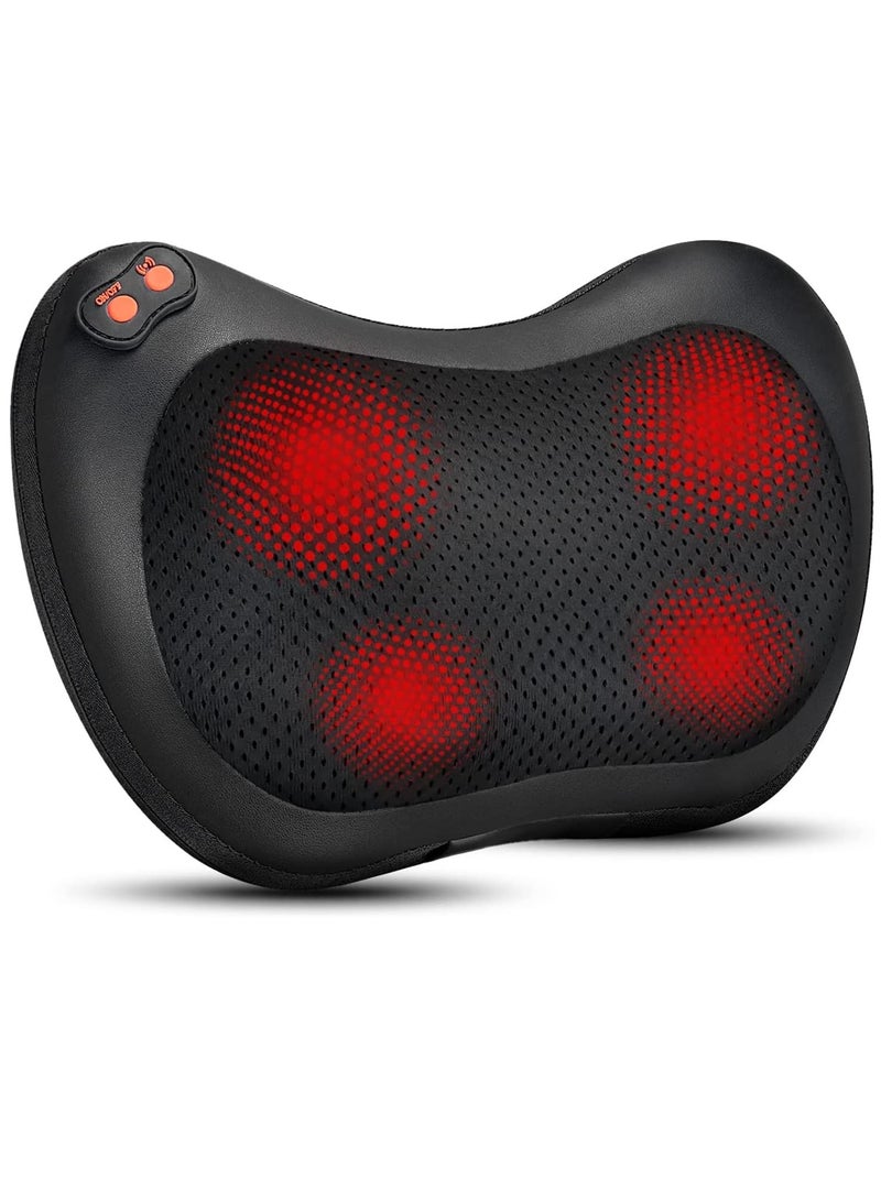 Neck and Shoulder Massager Shiatsu Massage Pillow Multifunctional Electric Neck Massage Pillow with Heat and Deep Tissue Kneading Shiatsu Back and Neck Massager for Legs Shoulder Muscle Pain Relief