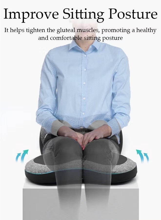 Seat Cushion Memory Foam Cushion for Office Chair Car Seat Airplane Bleacher Sciatica Hip Coccyx Pain Relief Desk Chair Cushion for Long Sitting Office Workers Car Drivers