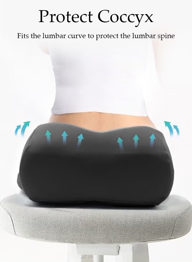 Seat Cushion Memory Foam Cushion for Office Chair Car Seat Airplane Bleacher Sciatica Hip Coccyx Pain Relief Desk Chair Cushion for Long Sitting Office Workers Car Drivers