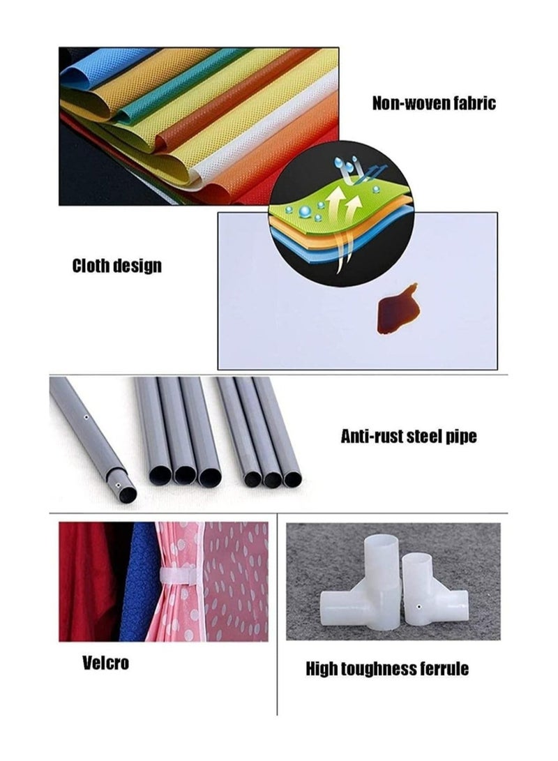 Foldable Non-Woven Cloth Wardrobe: Portable, Dustproof, and Multi purpose Storage