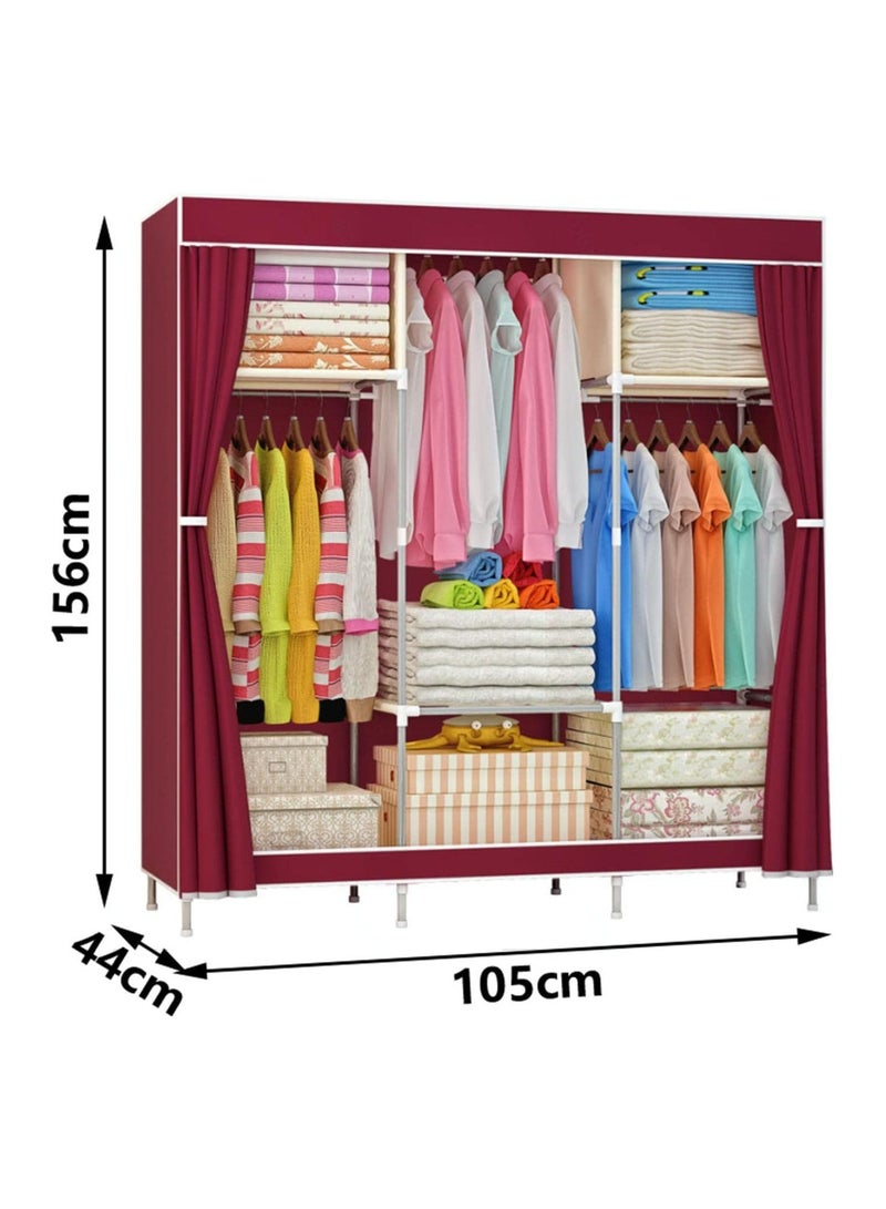 Foldable Non-Woven Cloth Wardrobe: Portable, Dustproof, and Multi purpose Storage