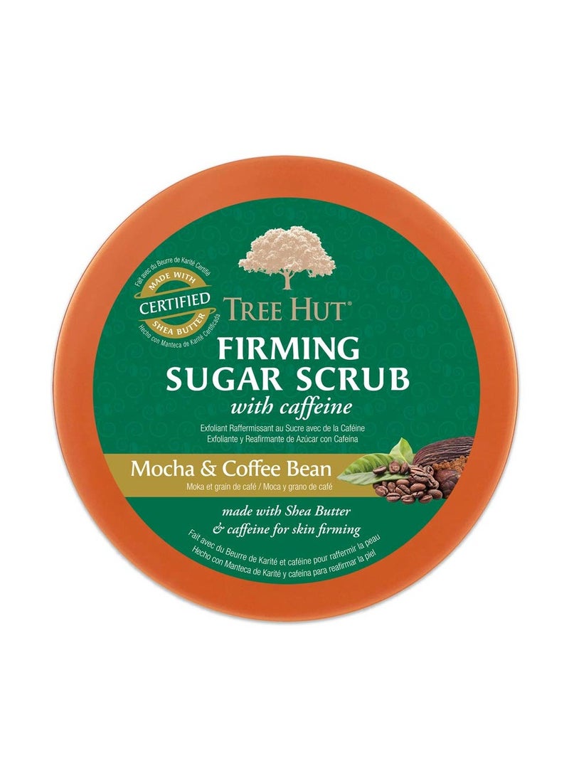 Tree Hut Ultra Hydrating and Exfoliating Sugar Scrub Mocha & Coffee Bean for Nourishing Essential Body Care, 18 Ounce 510g Made in USA