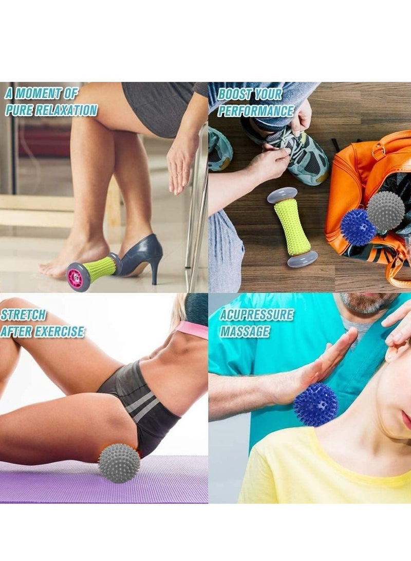 Foot Roller Massage Ball for Relief Plantar Fasciitis and Reflexology Massager for Deep Tissue Acupresssure Recovery for PLA Relax Foot Back Leg Hand Tight Muscle