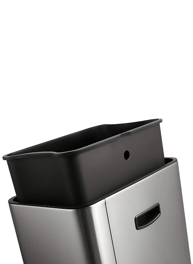 MIRAGE SERIES | 80L Premium Motion Sensor Trash Bin | Brushed Stainless Steel, Soft-Closing, Fingerprint-Resistant | Metallic Grey Waste Bin for Homes, Offices & Commercial Spaces