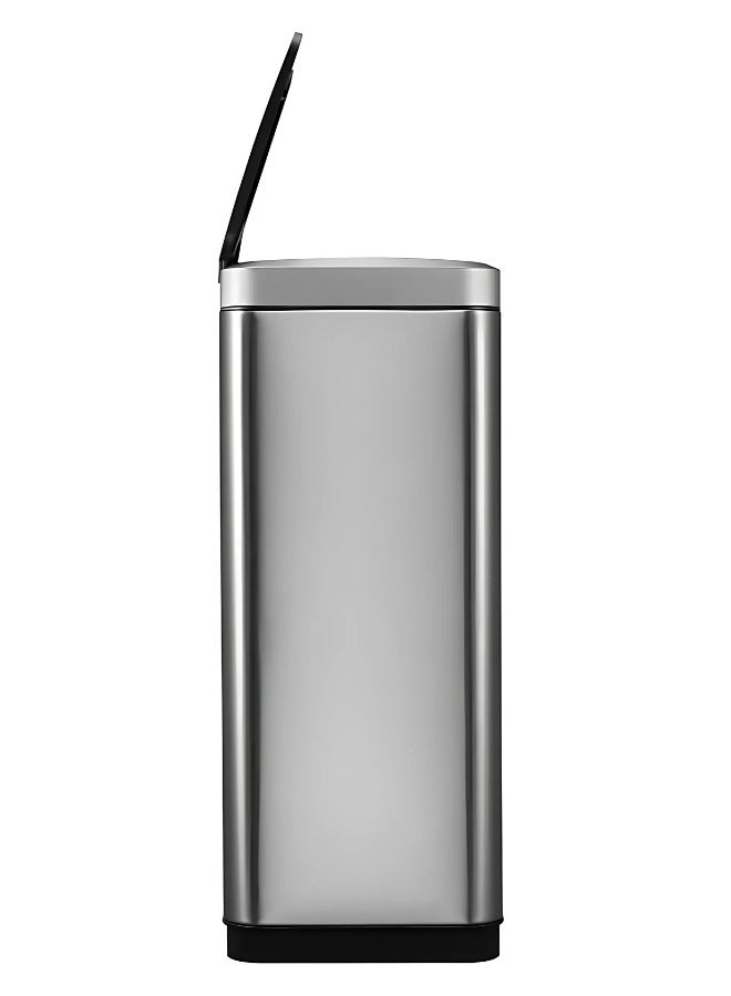 MIRAGE SERIES | 80L Premium Motion Sensor Trash Bin | Brushed Stainless Steel, Soft-Closing, Fingerprint-Resistant | Metallic Grey Waste Bin for Homes, Offices & Commercial Spaces