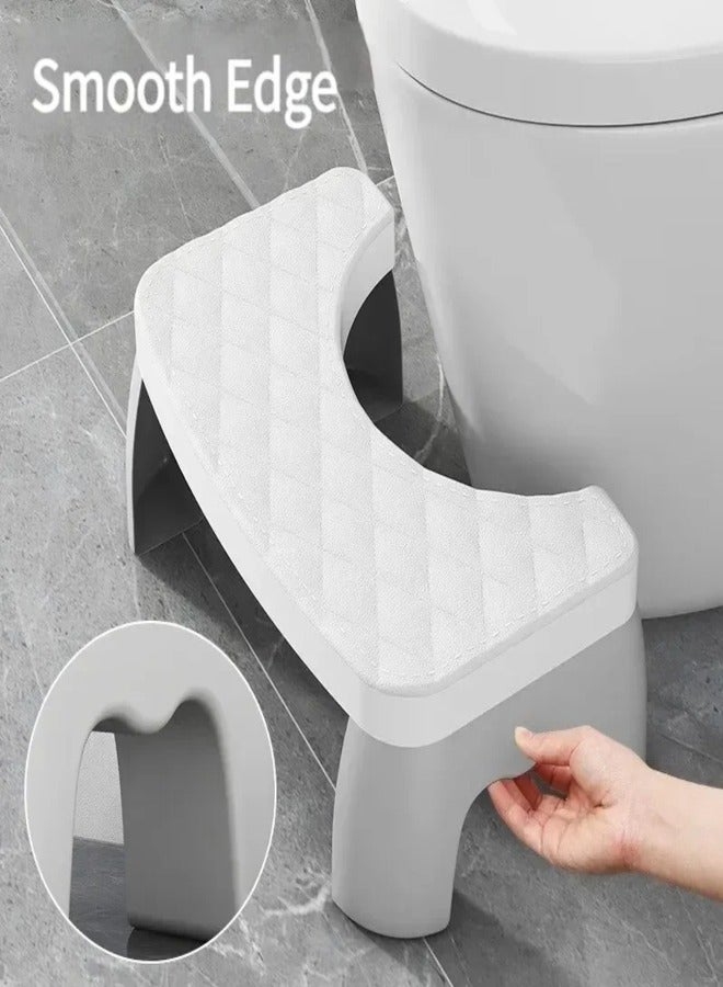 Bathroom Toilet Stool Non Slip Toilet Squat Stool Portable and Foldable with Removable Seat Bathroom Accessory for Adults Children Pregnant Women Elderly