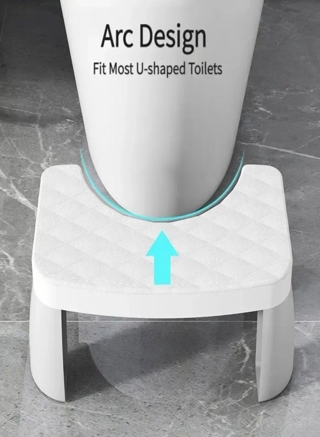 Bathroom Toilet Stool Non Slip Toilet Squat Stool Portable and Foldable with Removable Seat Bathroom Accessory for Adults Children Pregnant Women Elderly