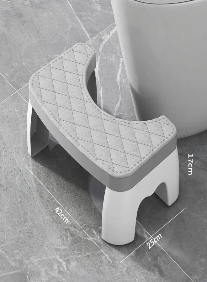 Bathroom Toilet Stool Non Slip Toilet Squat Stool Portable and Foldable with Removable Seat Bathroom Accessory for Adults Children Pregnant Women Elderly