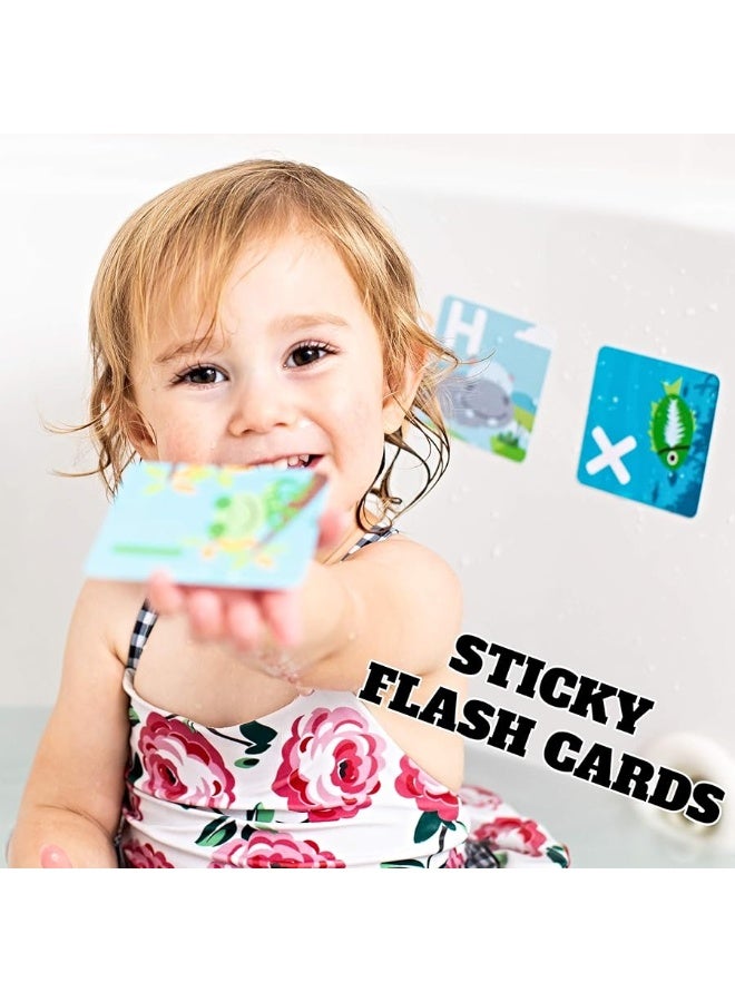 Bath Toys Flash Cards 26 Alphabet Letters  Animal Words Waterproof  ABC for Preschool  Kindergarten ABCs Toddler Toys  Letter Picture Recognition Ultimate Preschool Activities