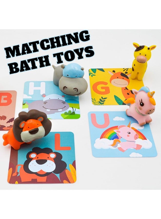 Bath Toys Flash Cards 26 Alphabet Letters  Animal Words Waterproof  ABC for Preschool  Kindergarten ABCs Toddler Toys  Letter Picture Recognition Ultimate Preschool Activities