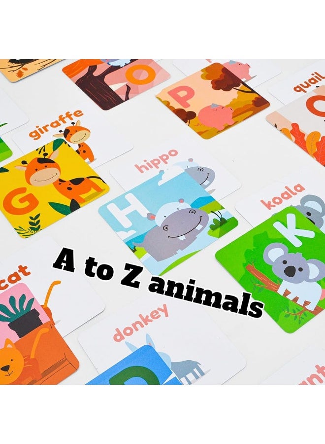 Bath Toys Flash Cards 26 Alphabet Letters  Animal Words Waterproof  ABC for Preschool  Kindergarten ABCs Toddler Toys  Letter Picture Recognition Ultimate Preschool Activities