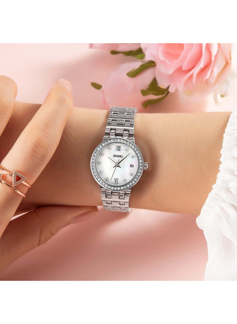 Women's Casual Quartz Wo Top Brand Luxury Rhinestone Dress WristWatch 9081SI
