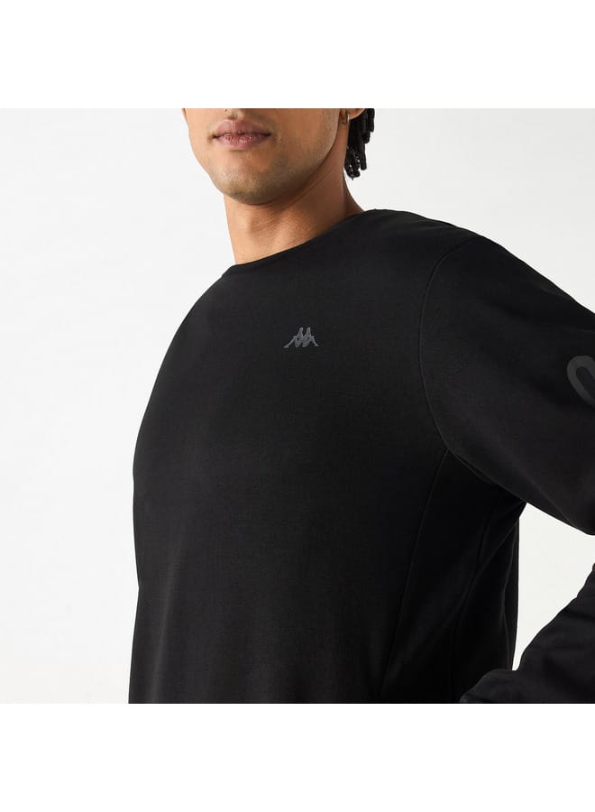 Kappa Solid Crew Neck Sweatshirt with Long Sleeves