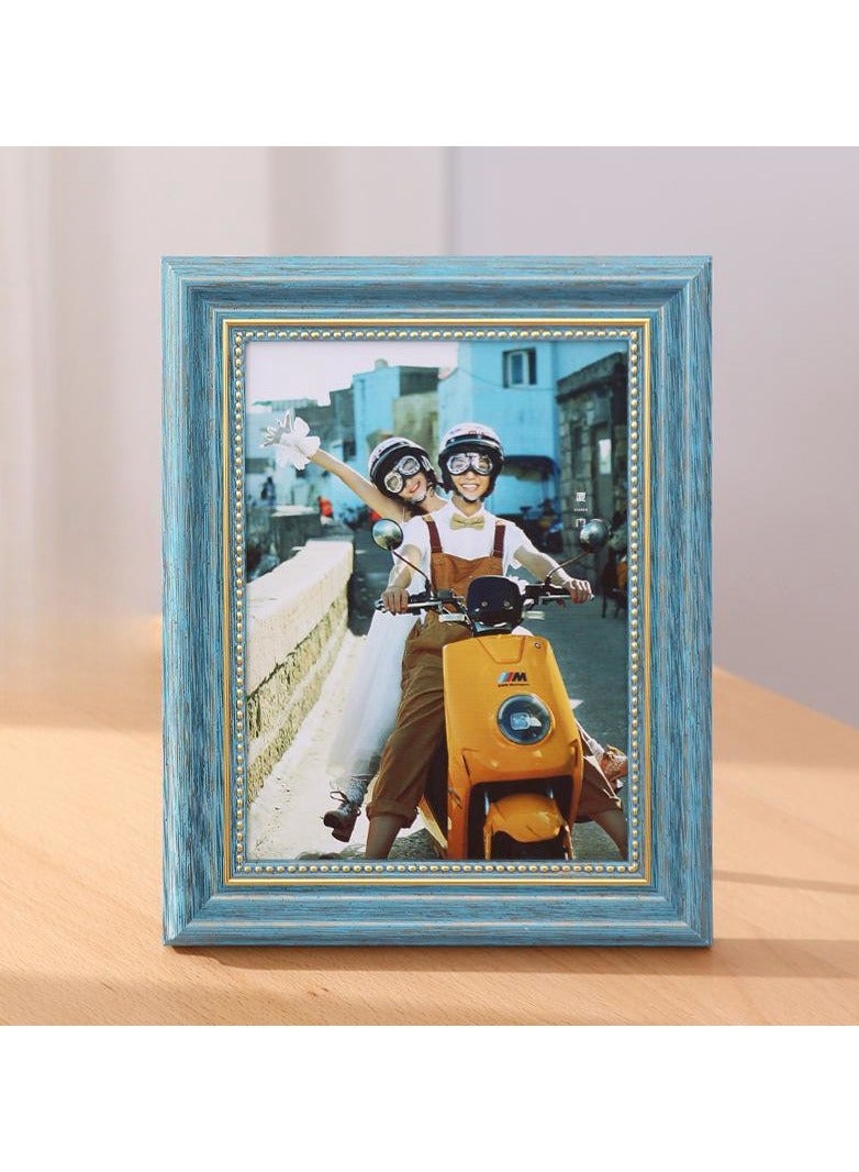 Pack of 2, A4 Photo Frame, Minimalist Rectangular Photo Picture Frame, 21x30centimeter, Blue