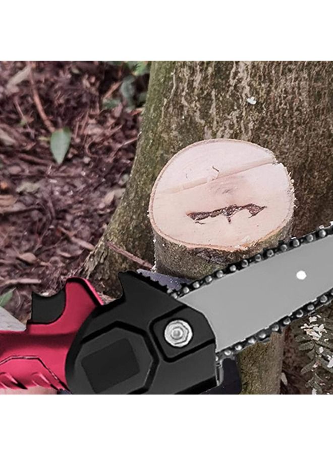 One Hand Electric Mini Chainsaw Cordless 6 Inch Small Chain Saw With Rechargeable Battery Portable Cutting Tool For Tree Branch Trimming Wood Gardening