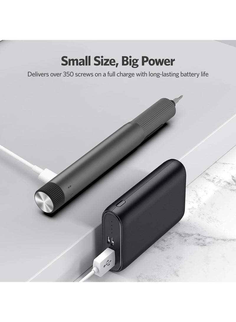 Precision Electric Screwdriver E2, All-in-One Magnetic Bits, Max 3 N.m, Magnetic Storage, Repair Tool Set for Phone Camera Laptop Watch, Screw in & Out, Two Speed Options, Rechargeable