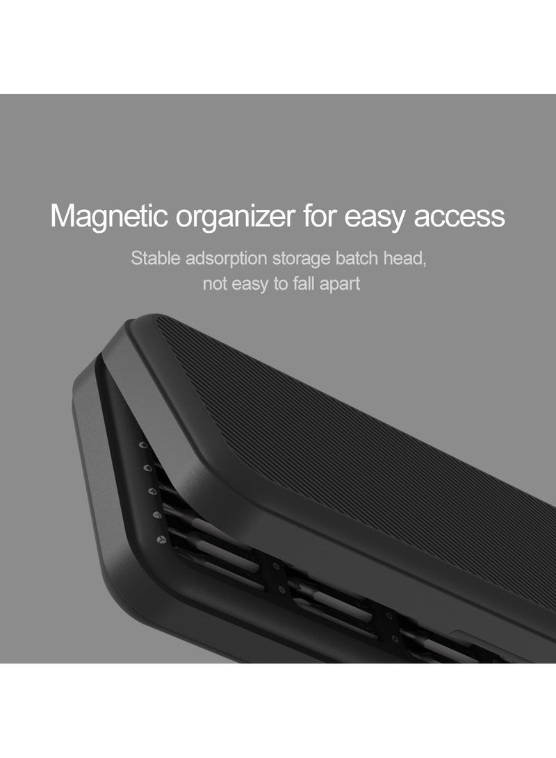 Precision Electric Screwdriver E2, All-in-One Magnetic Bits, Max 3 N.m, Magnetic Storage, Repair Tool Set for Phone Camera Laptop Watch, Screw in & Out, Two Speed Options, Rechargeable