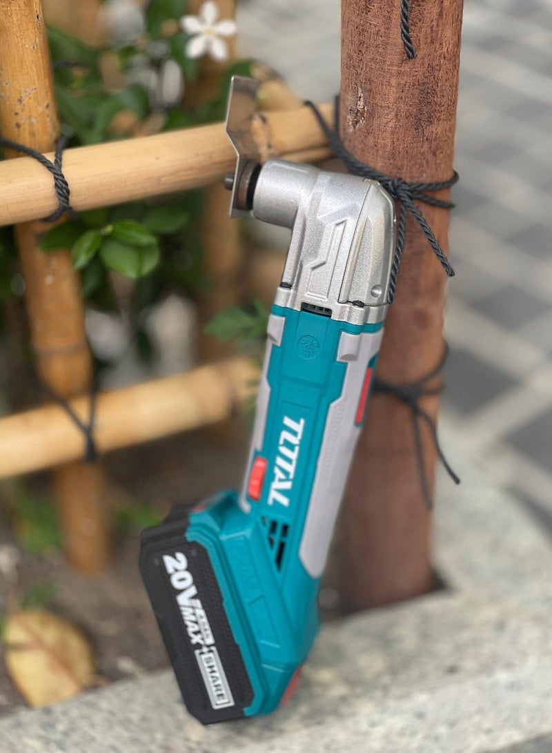 Total 20V Lithium-Ion Cordless Multi-Tool Kit with Accessories - Versatile 6-Speed Oscillation Tool for Cutting, Scraping, and Sanding