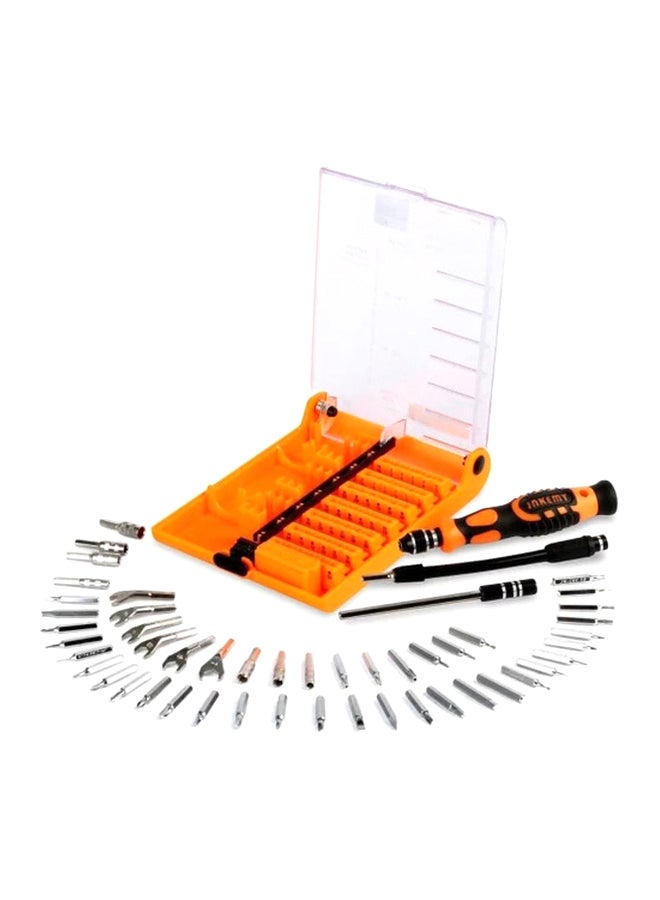 52-In-1 Screwdriver Set Orange/Black/Silver 15.5x11x2.7cm