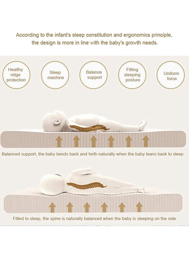 Baby Lounger for Newborn Cover, Newborn Baby Nest Cover with Anti Reflux Pillows, Baby Bed Breathable & Portable Infant Lounger - Cotton Soft Baby Floor Seat for Travel, Newborn Essentials