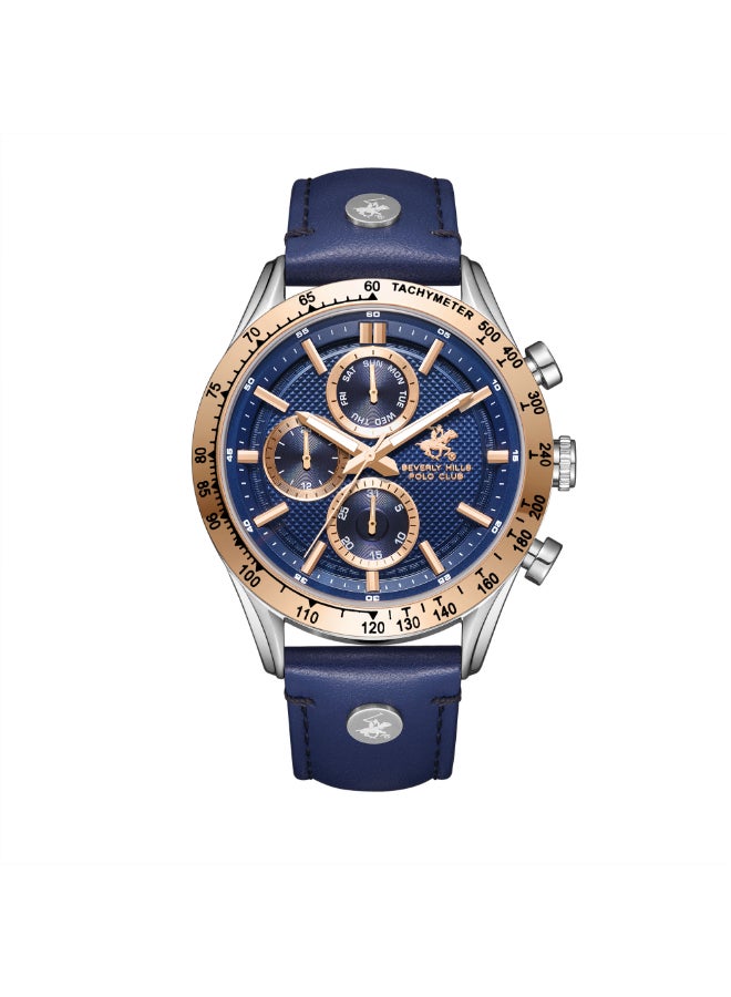 BEVERLY HILLS POLO CLUB Men's Multi Function Dark Blue Dial Watch - BP3659X.399