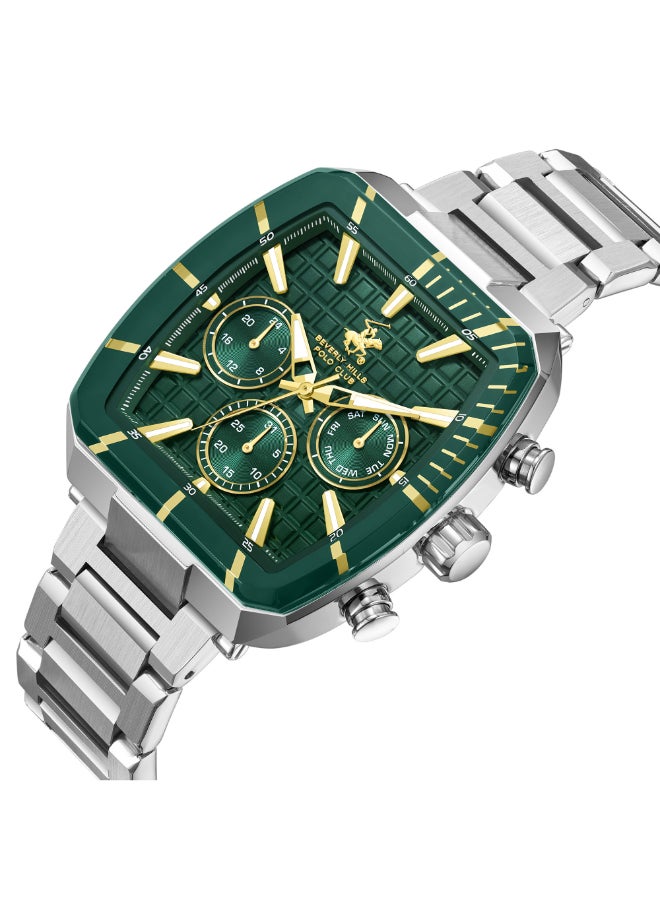 BEVERLY HILLS POLO CLUB Men's Multi Function Dark Green Dial Watch - BP3658X.370