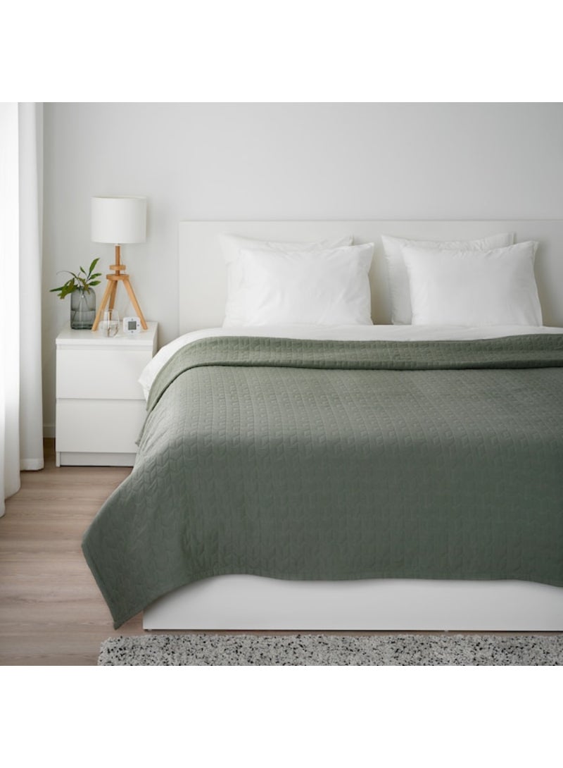 Bedspread - grey-green - 230x250 cm