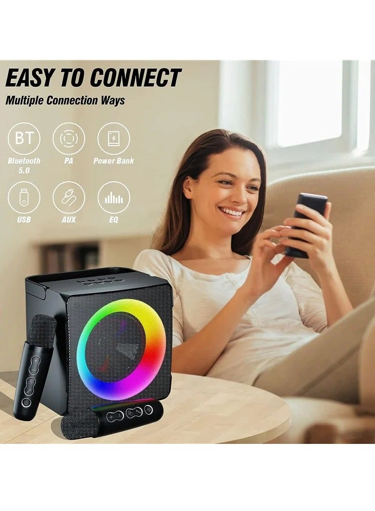 SD-508 Home Outdoor Portable Bluetooth Speaker With Dual Wireless Microphones