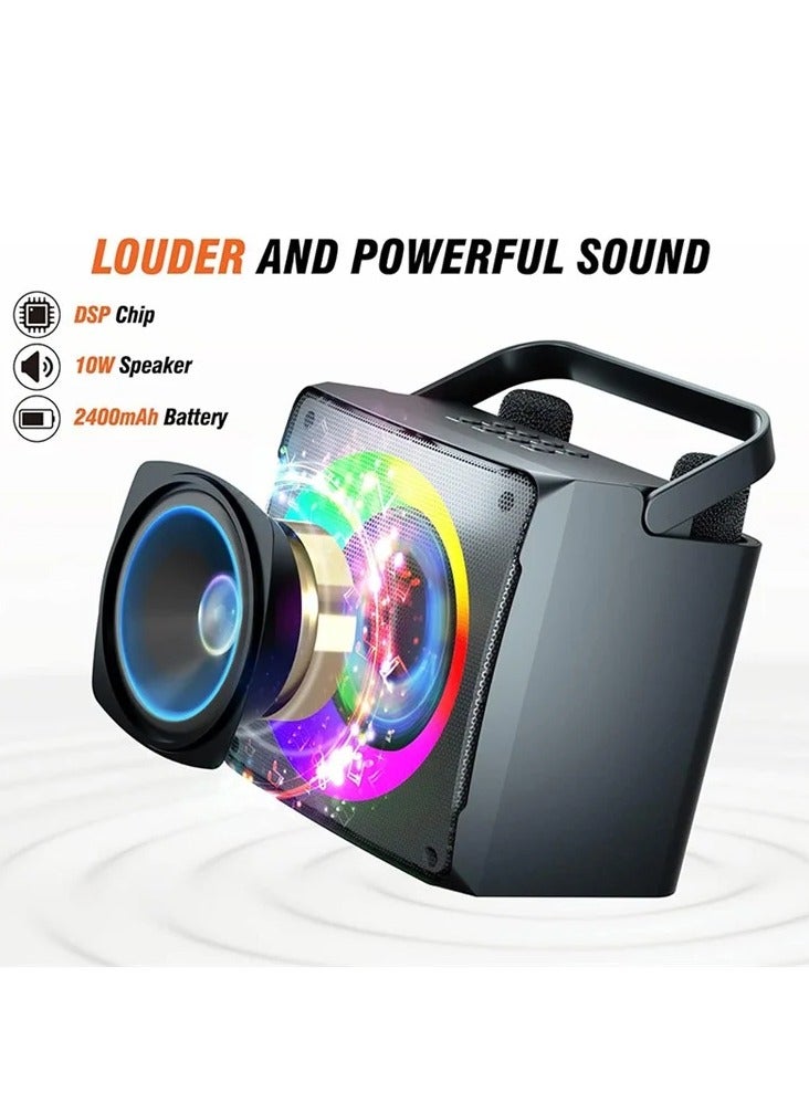 SD-508 Home Outdoor Portable Bluetooth Speaker With Dual Wireless Microphones