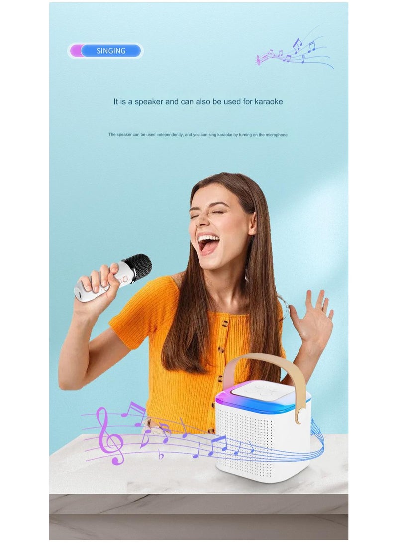 New all-in-one microphone, Bluetooth karaoke speaker, outdoor home children's portable KTV wireless microphone speaker