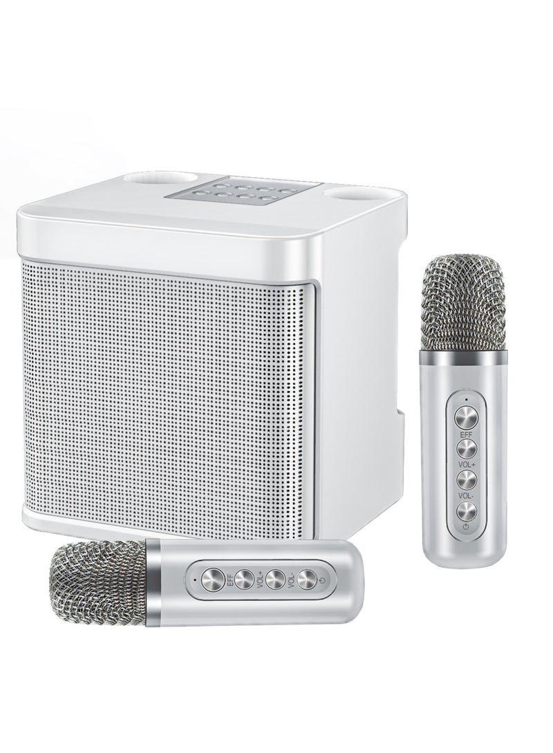 YS 203 Portable Wireless Bluetooth Karaoke Speaker with Stereo Bass and Dual Microphones