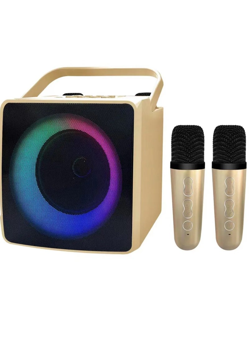 SD-508 Home KTV Outdoor Portable Bluetooth Speaker with Dual Wireless Microphones