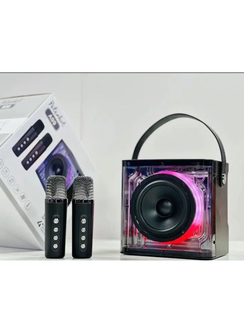 A99 Karaoke Machine Portable Speaker System with 2 Wireless Microphone