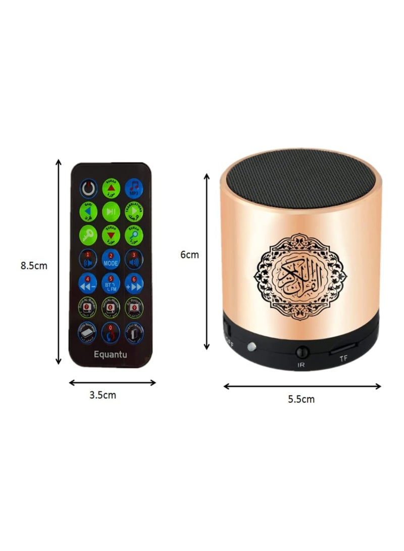 Digital Quran Player,Quran Speaker with Remote Control,USB Rechargeable Speaker,Remote Control Speaker Portable,8GB TF FM Quran Translator,Over 18 Reciters,15 Translations Available(Black)