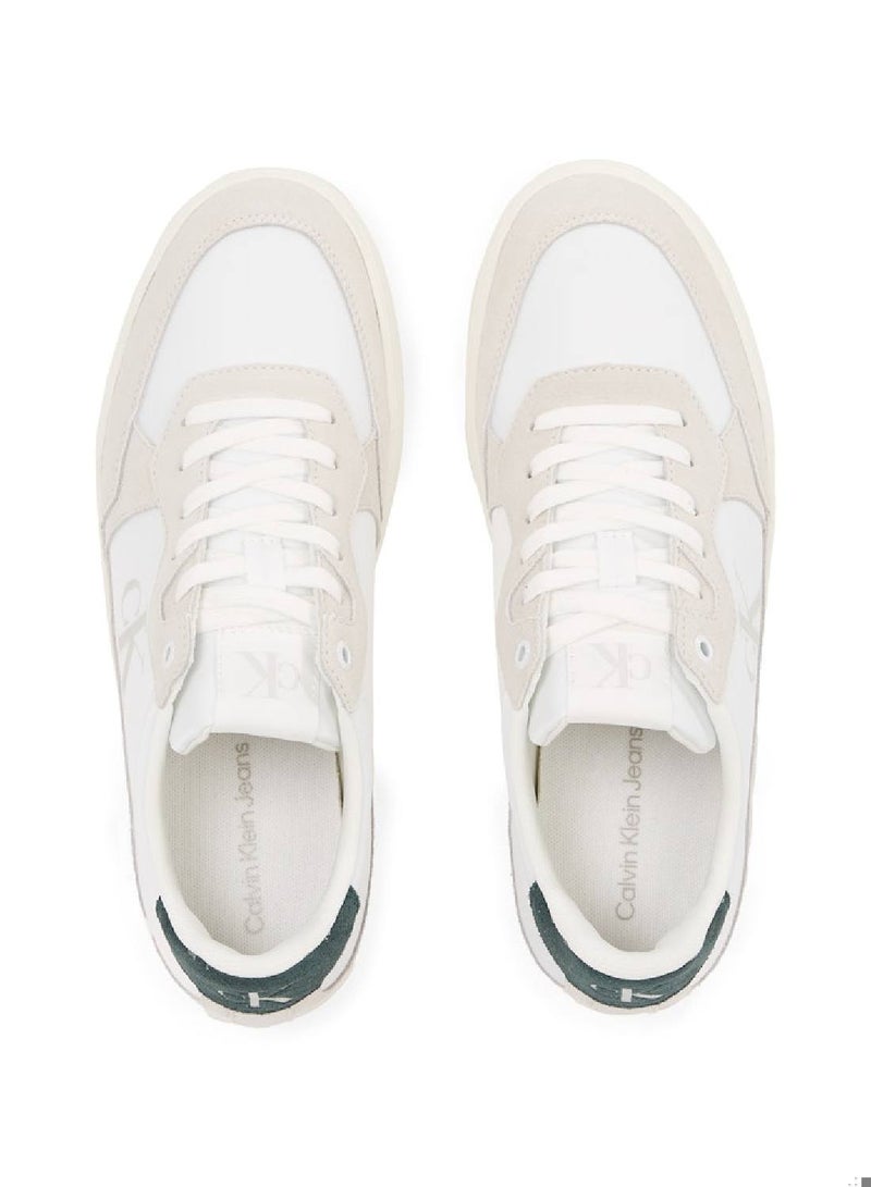 Men's Suede Trainers, White - Suede