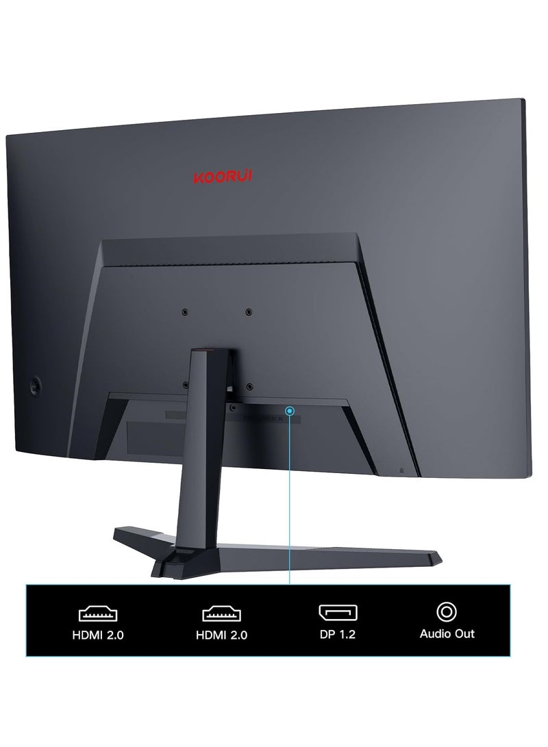 KOORUI 27E6CA Gaming Curved Monitor, 27