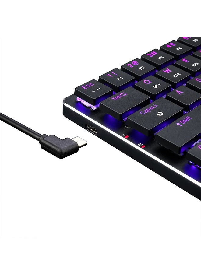 Redragon K624P Elise Pro Rgb 60% Wireless 2.4Ghz / Bluetooth 5.0 / Wired Type C Gaming Mechanical Keyboard – Low Profile Blue Switches (Black)