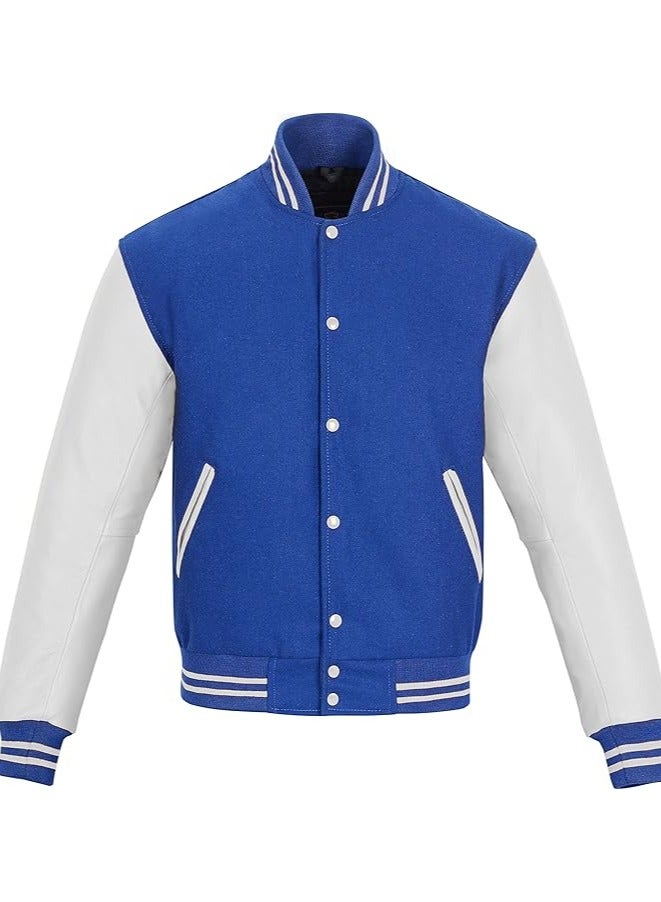 VARSITY JACKET PREMIUM QUALITY-MULTIPLE COLOR COMBINATIONS-RETRO STYLE COLLEGE JACKET FOR MEN&WOMEN