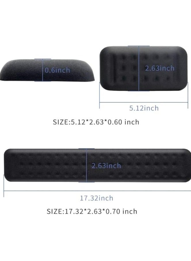 Memory Foam Keyboard and Mouse Wrist Rest Pad, Ergonomic Rest, Support Support, Pain Relief Easy Typing for Desktop Computer, Home, Office Laptop